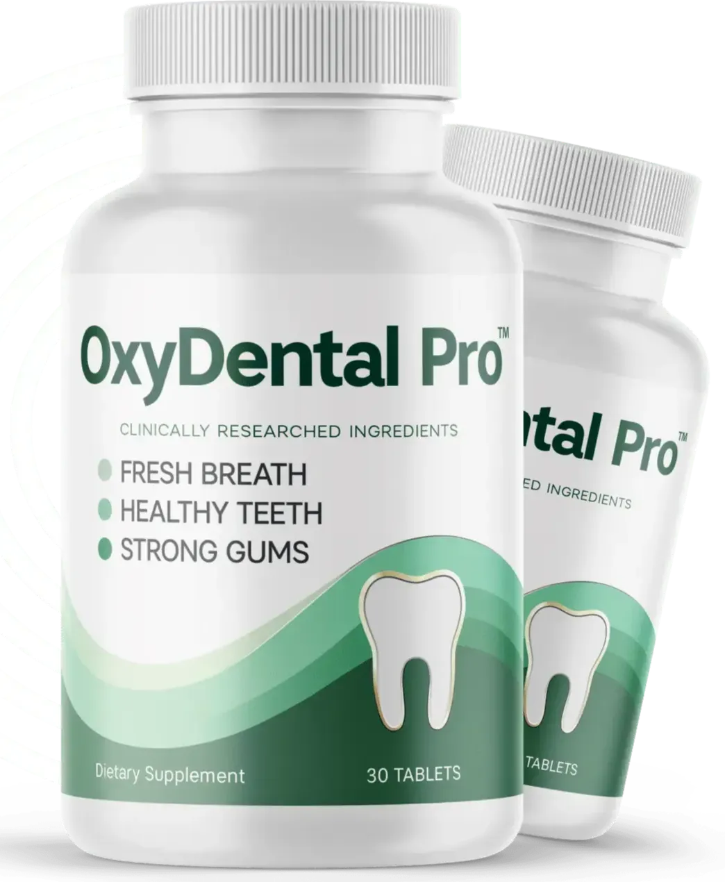 OxyDental Pro 2 bottle package clinically researched ingredients for fresh breath and gum support